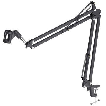 Suporte de Microfone Suspensão Boom Arm – Scissor Arm Stand Ajustável para Podcast, Streaming e YouTube