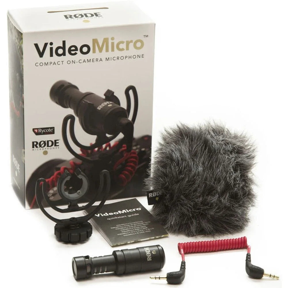 Rode Videomicro Microphone/Microfone On-Camera Microphone for Canon Nikon Lumix Sony