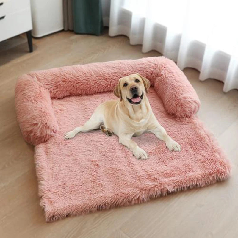 Cama Sofá Pet Grande com Cobertor Removível – Quentinha, Lavável e Calmante para Cães e Gatos 🐶🐱