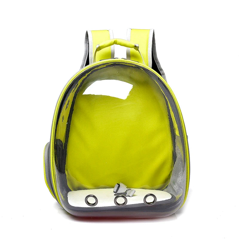 Mochila Transparente para Pets – Respirável, Espaçosa e Confortável | Transporte Seguro para Gatos e Cães de Pequeno Porte | Modelo Cápsulag