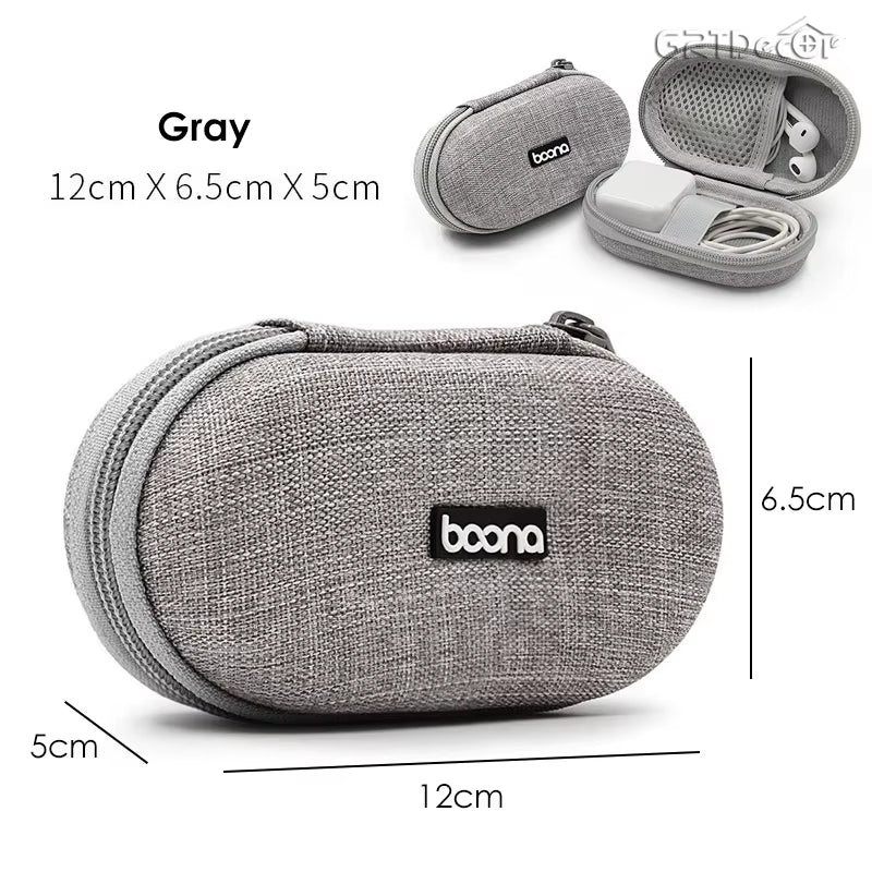 Bolsa de Armazenamento EVA Dupla – Organizador de Cabos, Fones, Carregadores e Acessórios Eletrônicos