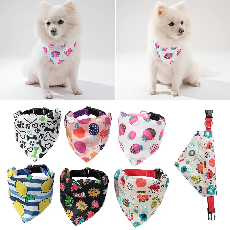 Adjustable Dog Bandanas – Lenço de Algodão Xadrez para Cães e Gatos | Lavável, Confortável e Estiloso 🎀