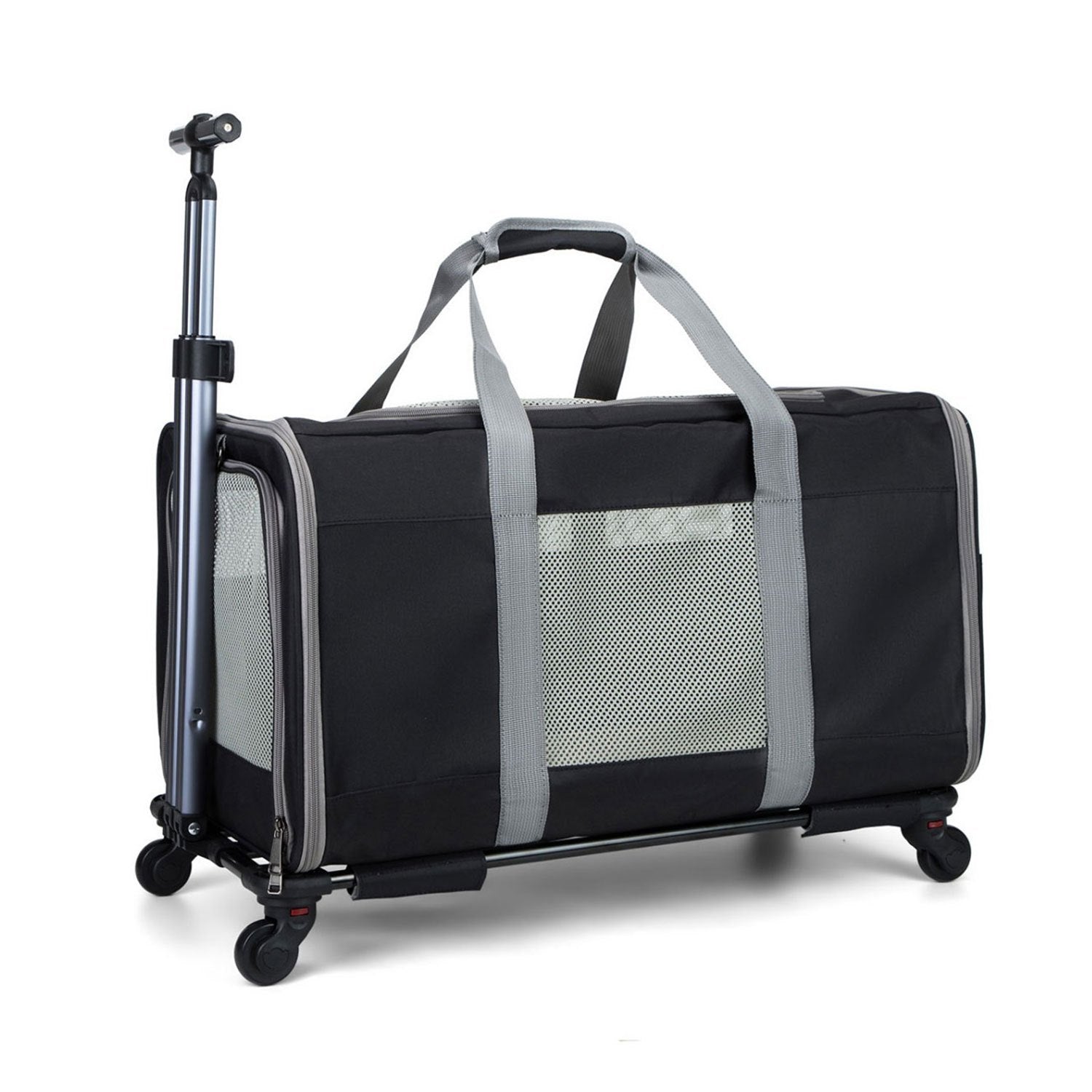 Carrinho de Transporte para Pets – Grande Capacidade 60×40×35 cm | Portátil, Dobrável e Multiuso | Para Gatos e Cães Médios