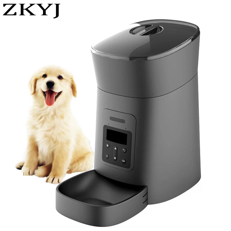🐾 Alimentador Automático de Ração para Cães e Gatos – 4L/6L com Timer Inteligente 