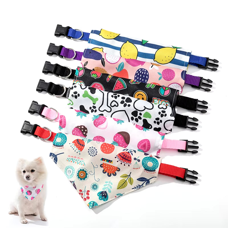 Adjustable Dog Bandanas – Lenço de Algodão Xadrez para Cães e Gatos | Lavável, Confortável e Estiloso 🎀