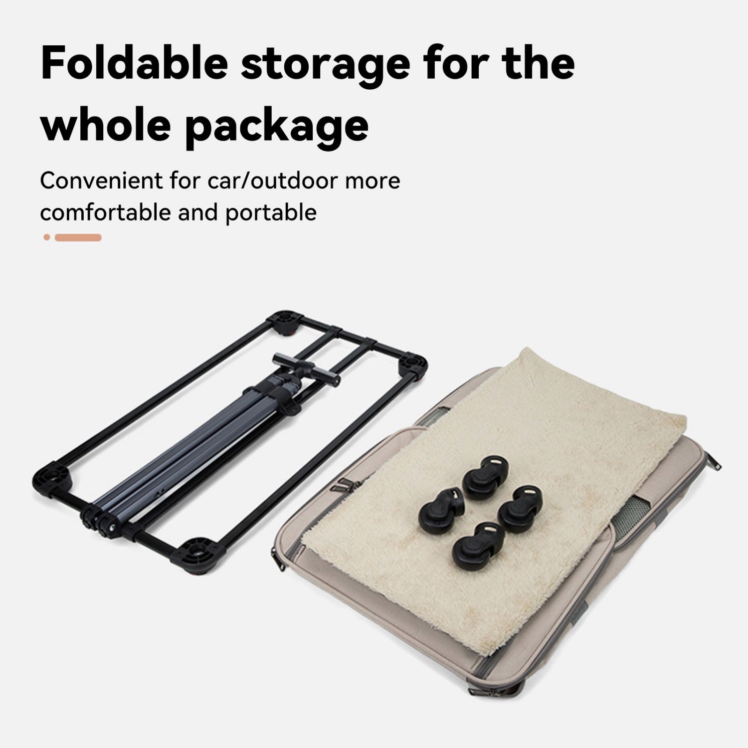 Carrinho de Transporte para Pets – Grande Capacidade 60×40×35 cm | Portátil, Dobrável e Multiuso | Para Gatos e Cães Médios