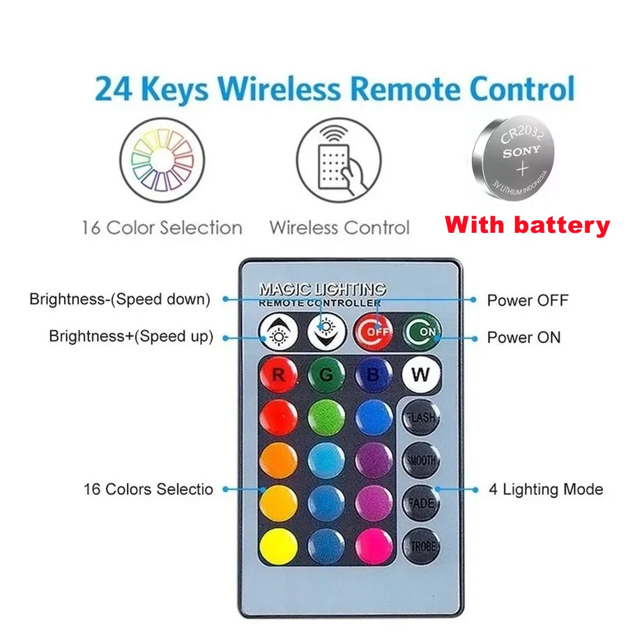 💡 Lâmpada LED RGB E27 – Spotlight Inteligente AC 85-265V, 4W/10W/15W, Controle IR, RGBW para Decoração de Casa