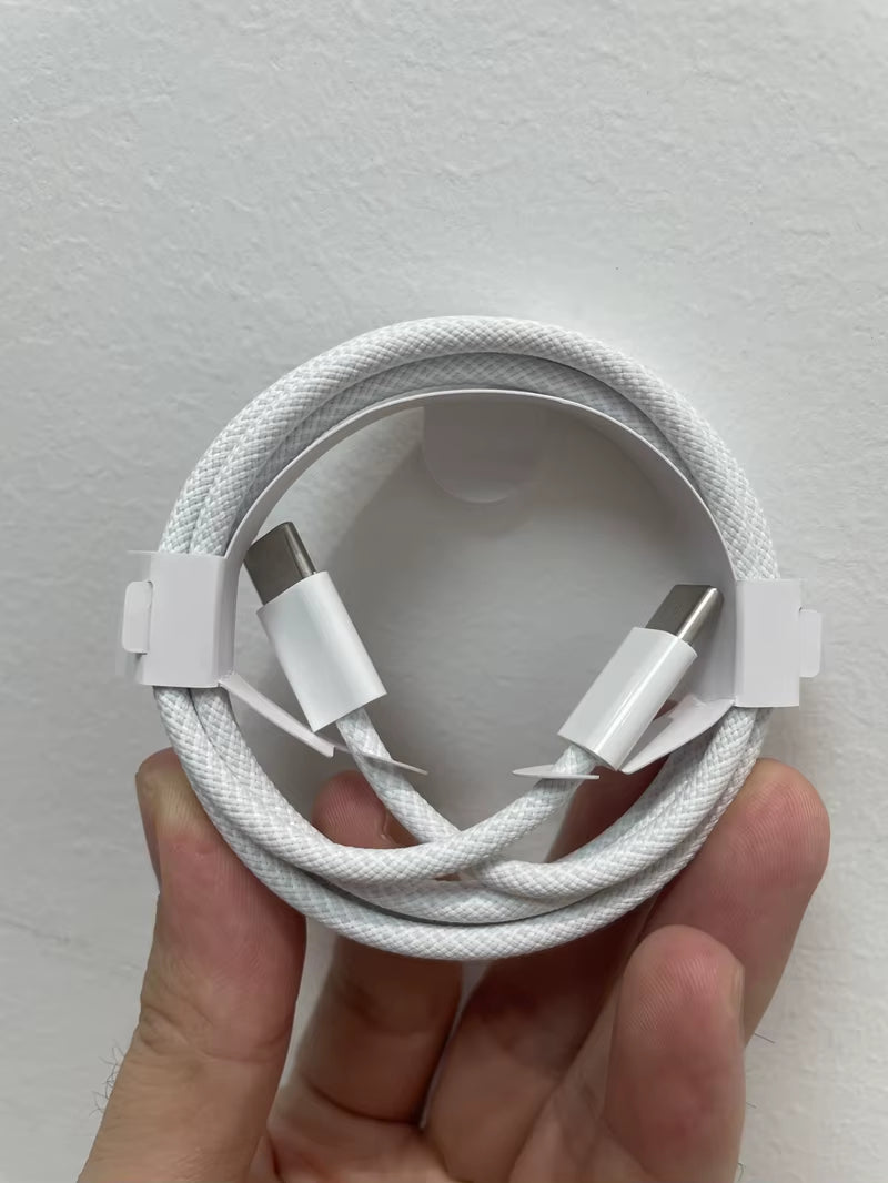 10 Pcs/Lote Cabo Carregador USB-C Trançado – 60W / 240W PD Fast Charging