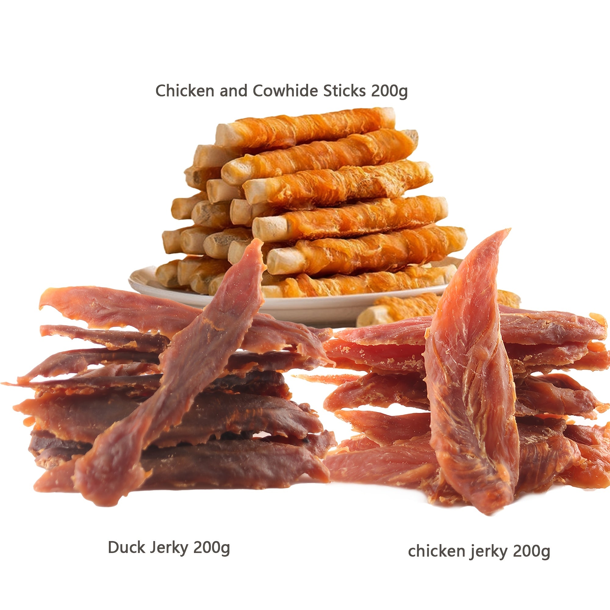 Kit de Petiscos para Cães – 3 em 1 (600g)