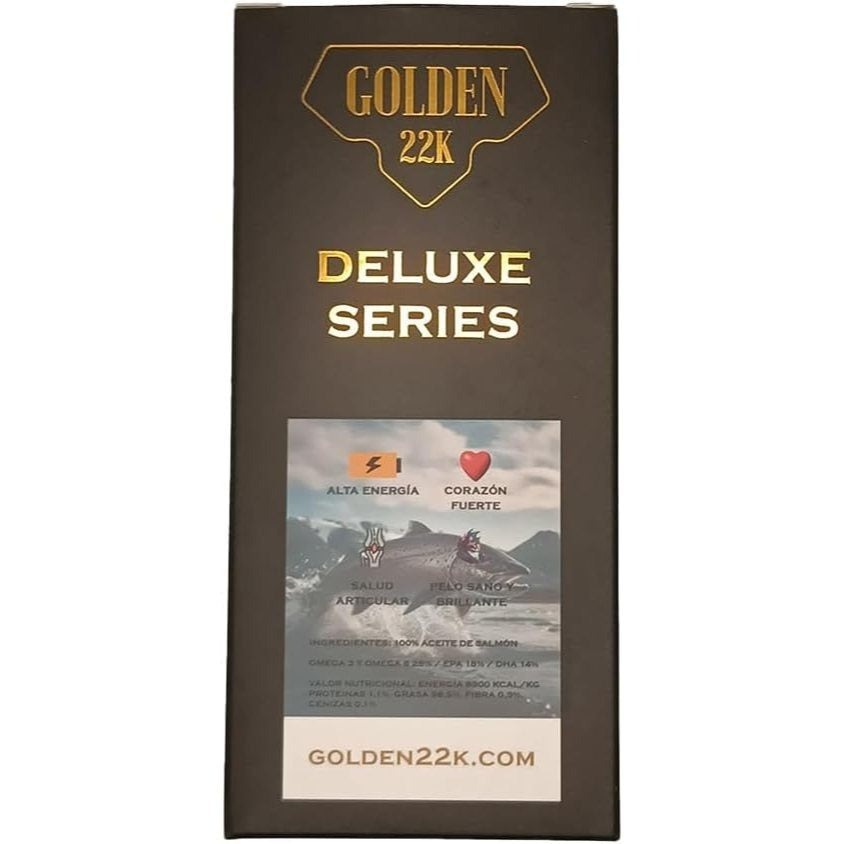 Óleo de Salmão Selvagem do Alasca Golden 22K 200ml | Ômega 3 e 6 para Cães e Gatos | Imunidade, Pele e Pelagem Brilhante