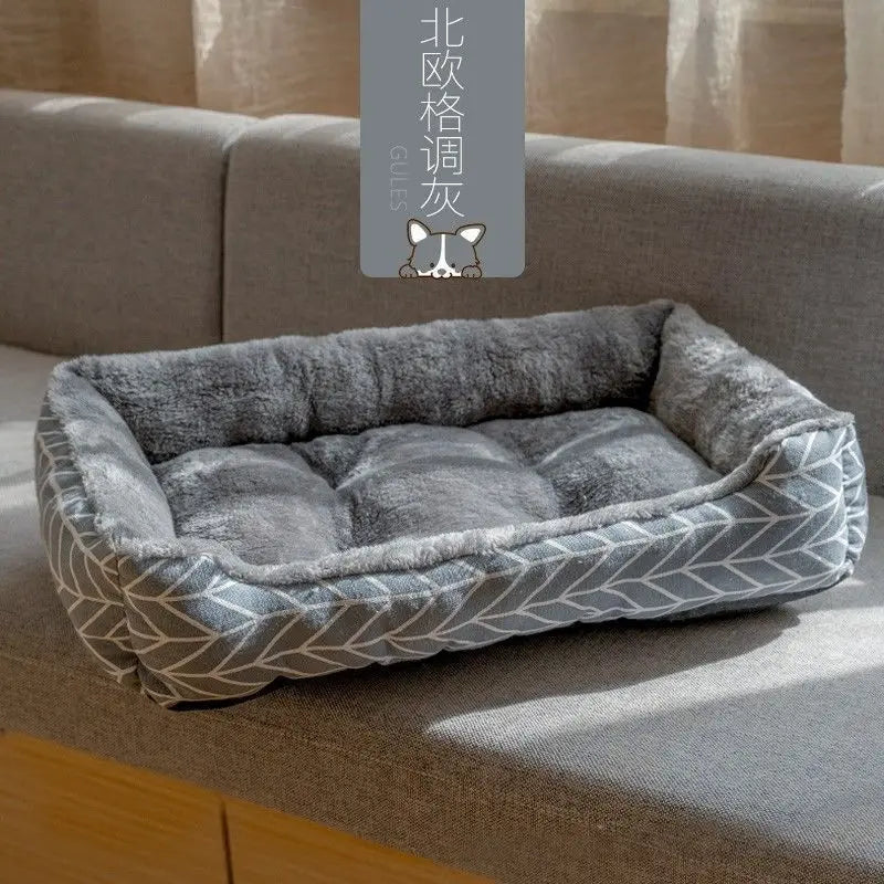 Cama Sofá Pet Grande com Cobertor Removível – Quentinha, Lavável e Calmante para Cães e Gatos 🐶🐱