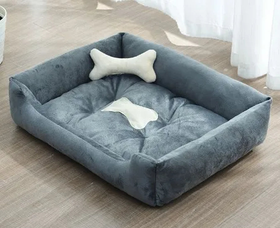 Cama Sofá Pet Grande com Cobertor Removível – Quentinha, Lavável e Calmante para Cães e Gatos 🐶🐱
