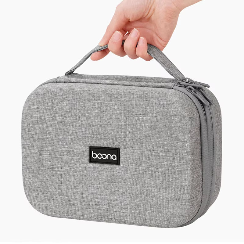 Bolsa de Armazenamento EVA Dupla – Organizador de Cabos, Fones, Carregadores e Acessórios Eletrônicos