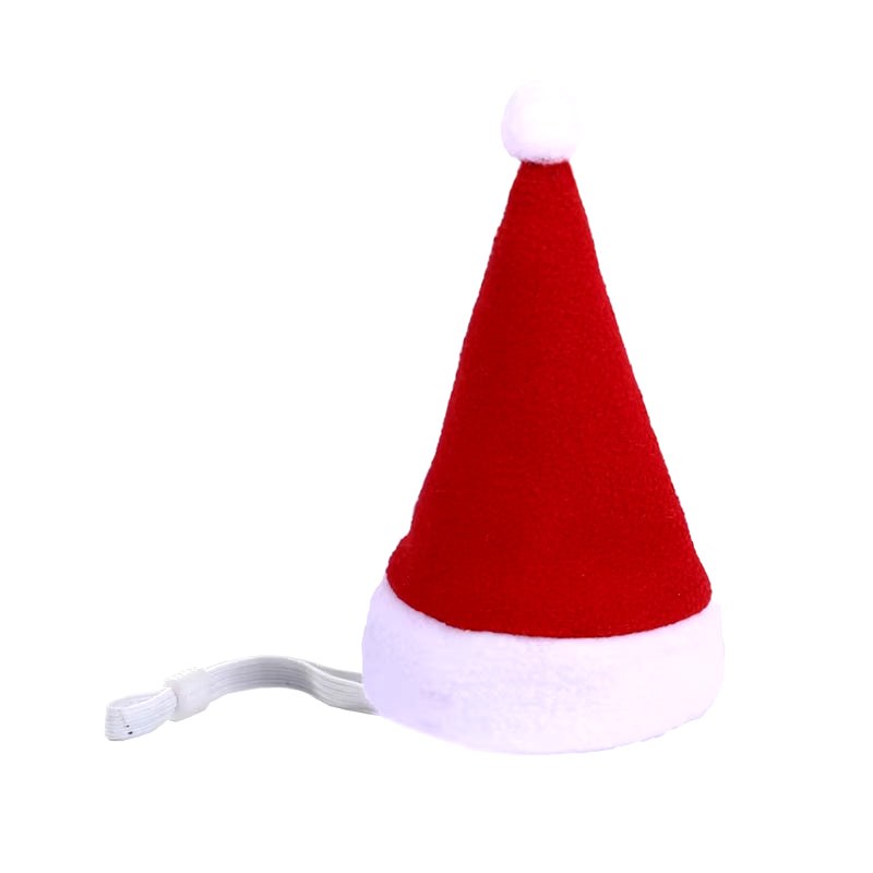 Fantasia de Natal para Pets – Chapéu de Papai Noel e Cachecol Vermelho Ajustável | Look Natalino Fofo para Cães e Gatos