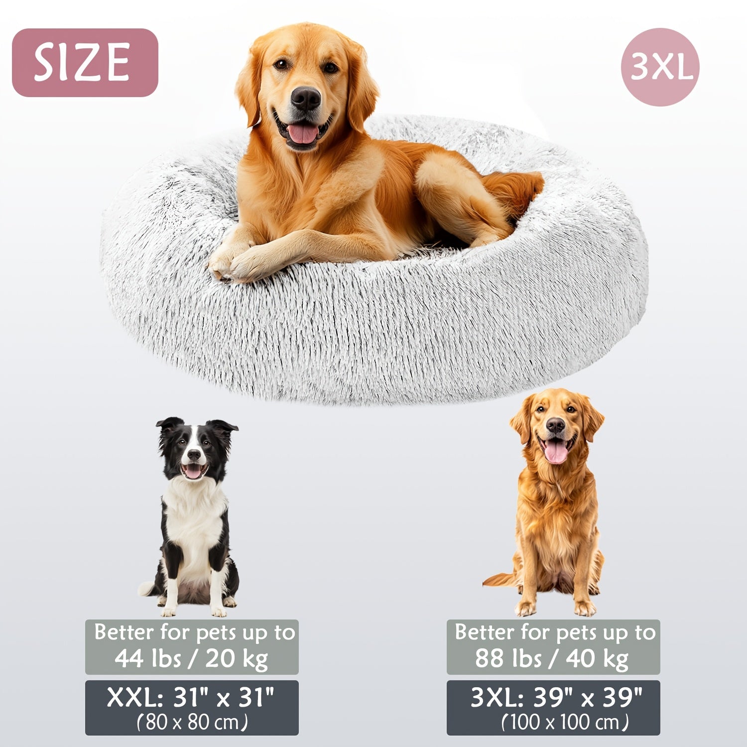 Soft Plush Round Pet Bed – Cama Macia e Aconchegante para Cães e Gatos | Ideal para Outono e Inverno