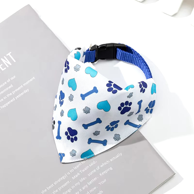 Adjustable Dog Bandanas – Lenço de Algodão Xadrez para Cães e Gatos | Lavável, Confortável e Estiloso 🎀