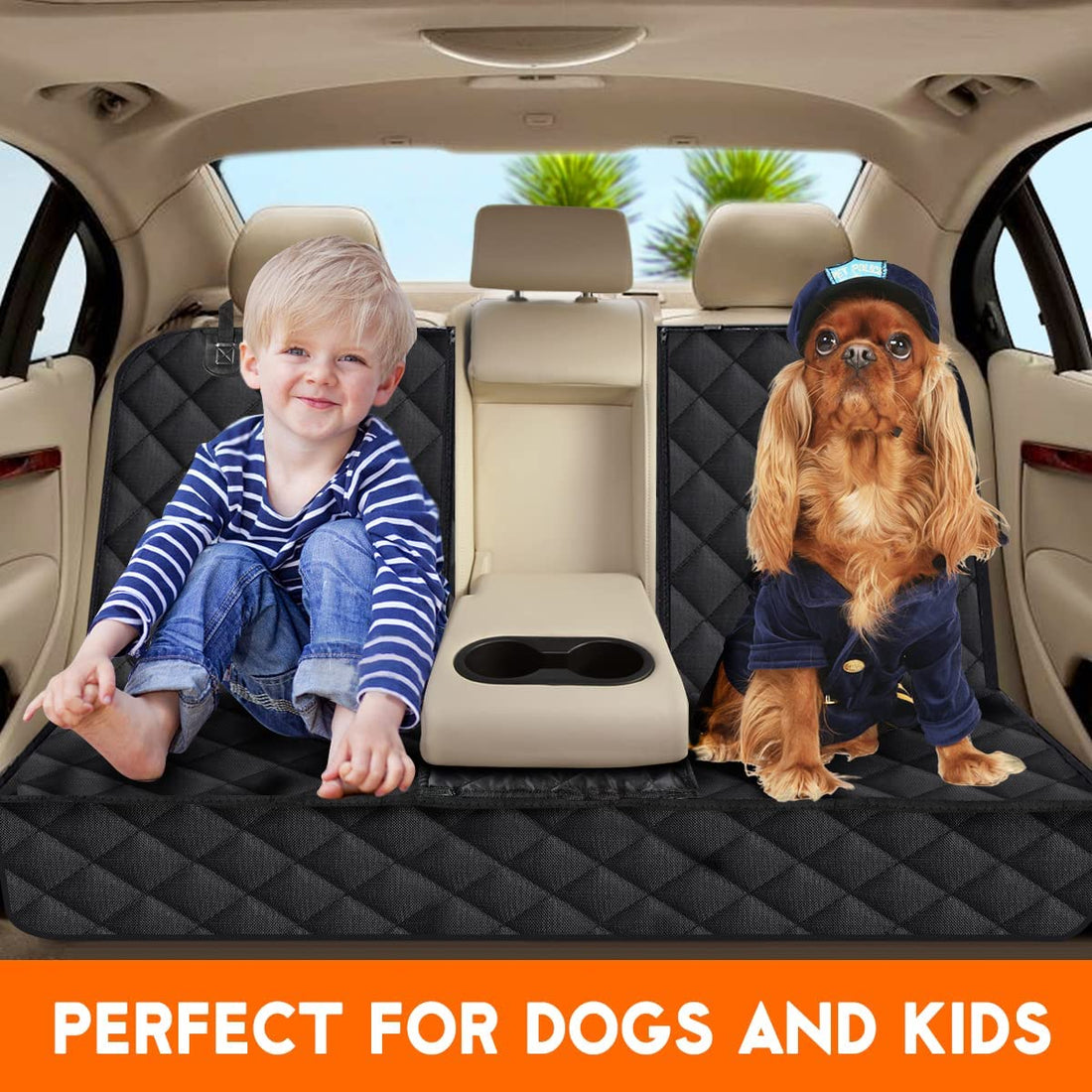 Capa Protetora Impermeável para Banco Traseiro de Carro – Assento Pet Antiderrapante com Apoio de Braço, Ideal para Cães em Carros, SUVs e Caminhonetes – Preto