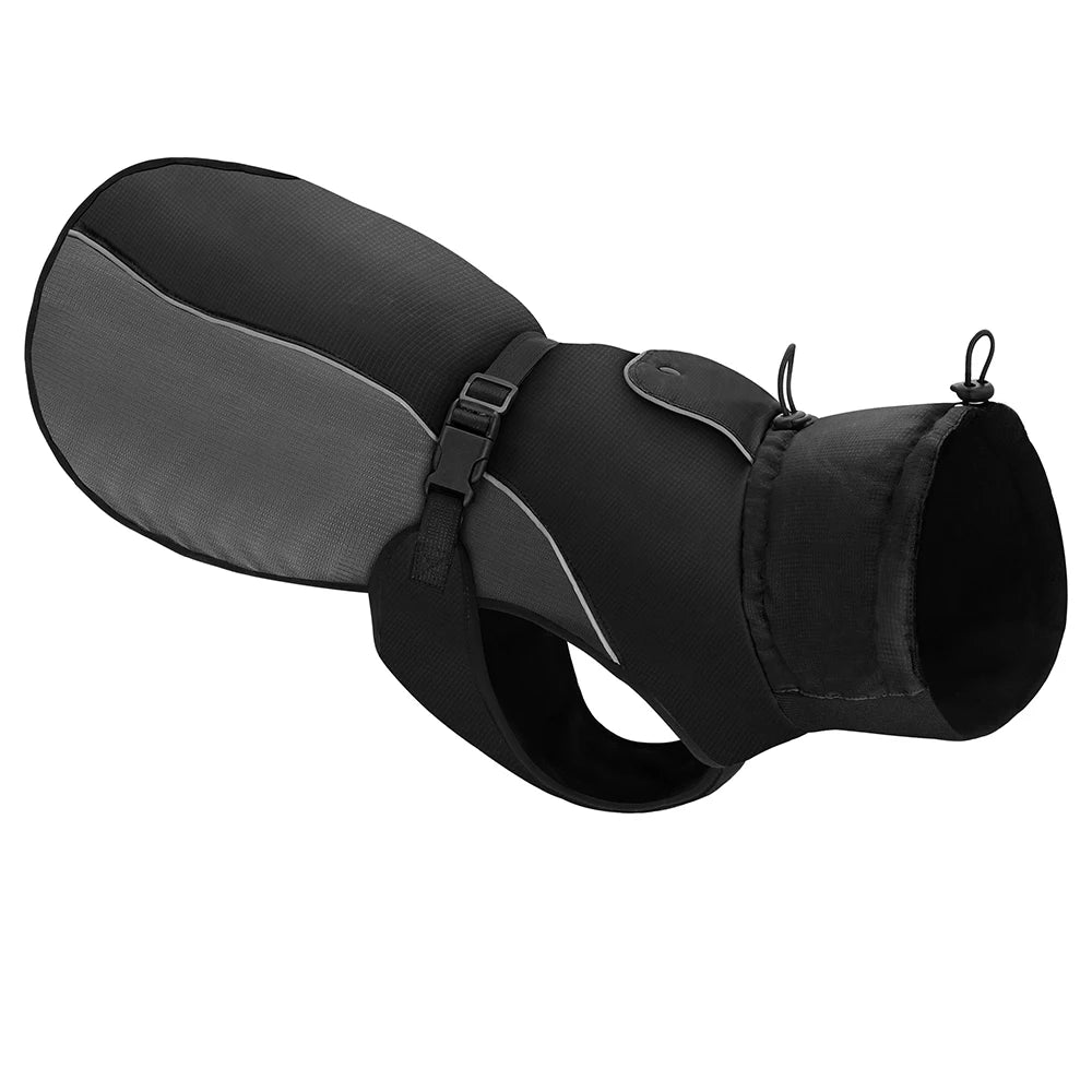 Casaco Impermeável para Cães Grandes – Jaqueta Quentinha e Refletiva para Chuva | Tamanhos XL a 6XL, Bulldog Francês e Raças Médias/Grandes