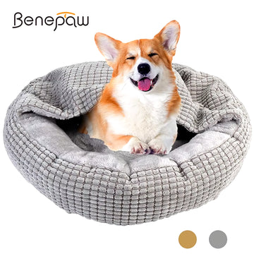 🛌 Cama Túnel/Donut para Cães e Gatos – Fluffy, Macia, Calmante e Lavável 🐶🐱