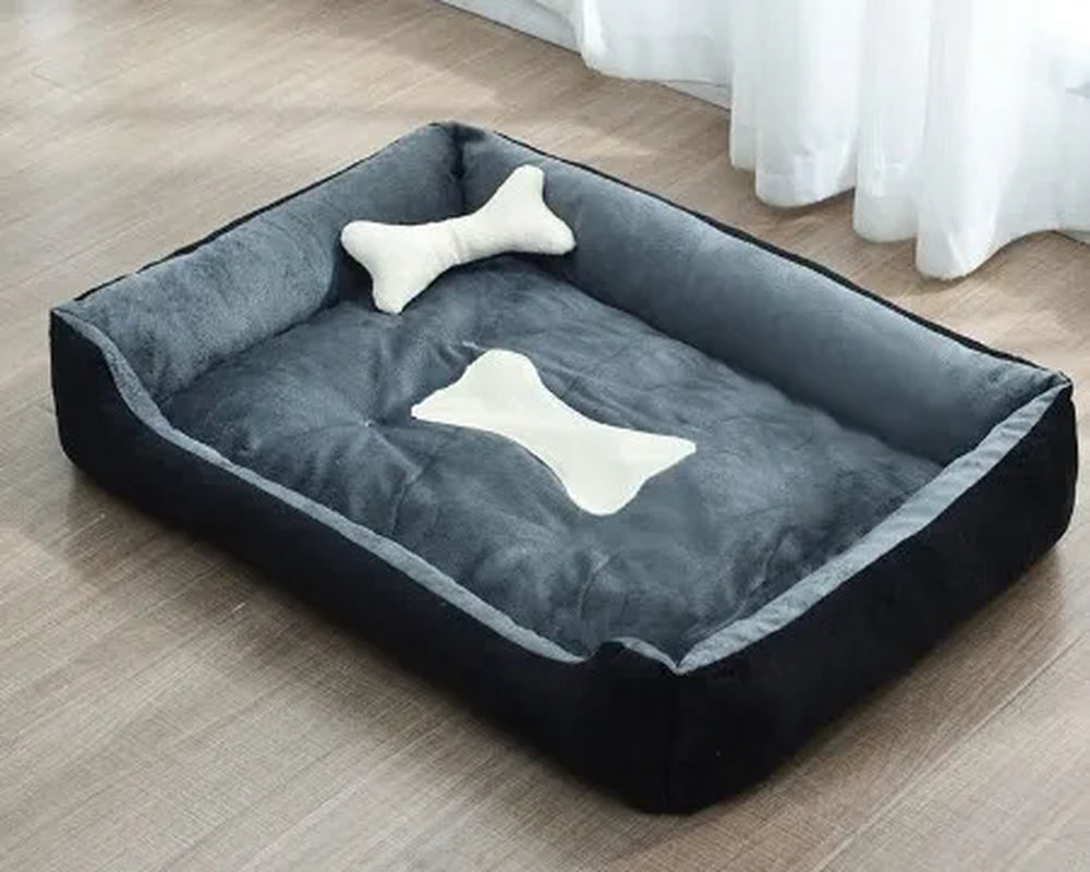 Cama Sofá Pet Grande com Cobertor Removível – Quentinha, Lavável e Calmante para Cães e Gatos 🐶🐱