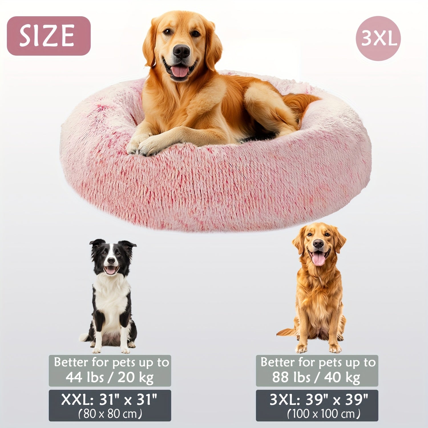 Soft Plush Round Pet Bed – Cama Macia e Aconchegante para Cães e Gatos | Ideal para Outono e Inverno