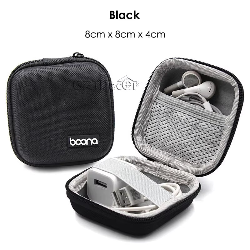 Bolsa de Armazenamento EVA Dupla – Organizador de Cabos, Fones, Carregadores e Acessórios Eletrônicos
