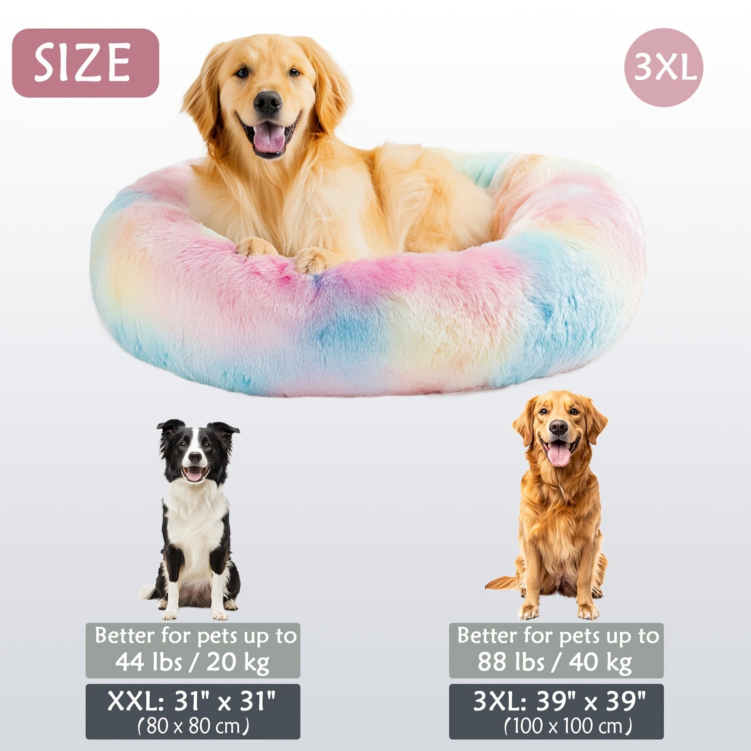Soft Plush Round Pet Bed – Cama Macia e Aconchegante para Cães e Gatos | Ideal para Outono e Inverno