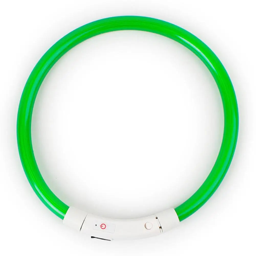 Coleira LED Recarregável para Cães – Coleira Luminescente com Luz Noturna USB | Segurança e Estilo para Pets (Tamanhos S/M/L)