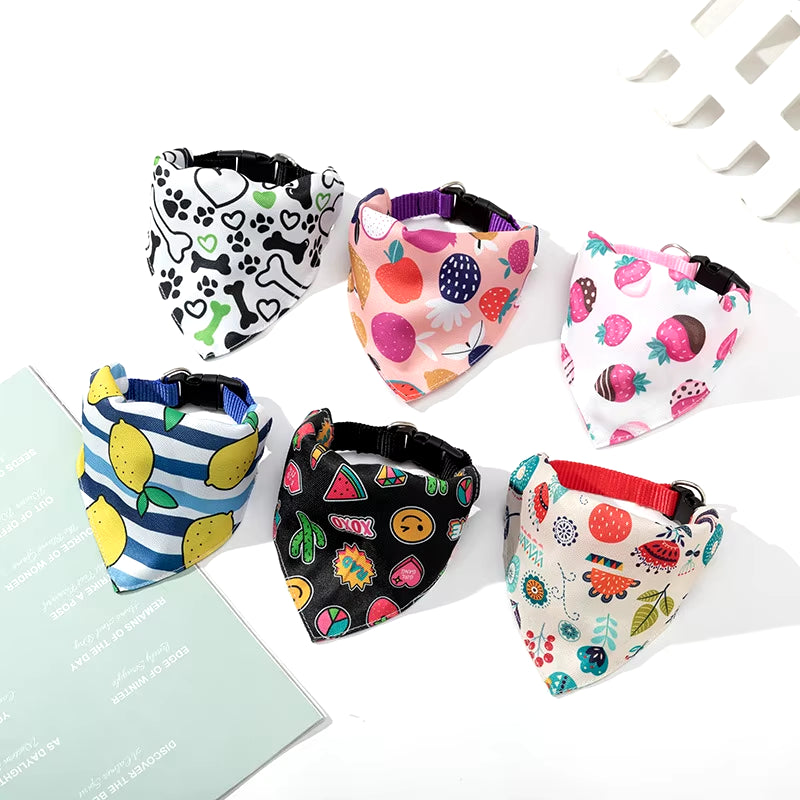 Adjustable Dog Bandanas – Lenço de Algodão Xadrez para Cães e Gatos | Lavável, Confortável e Estiloso 🎀