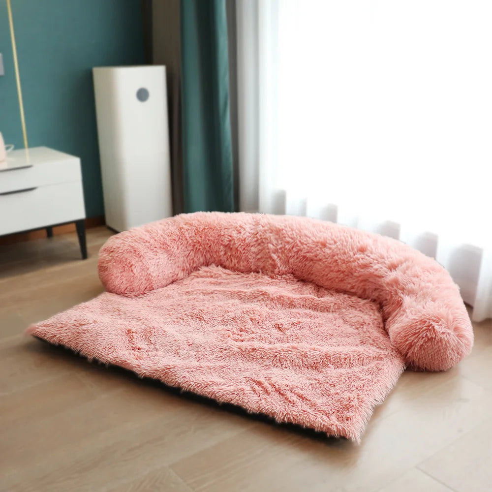 Cama Sofá Pet Grande com Cobertor Removível – Quentinha, Lavável e Calmante para Cães e Gatos 🐶🐱