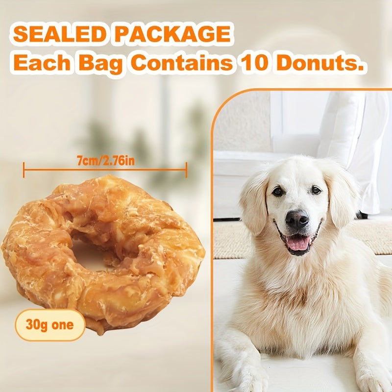 Petiscos Mastigáveis para Cães – Donuts e Bastões de Frango