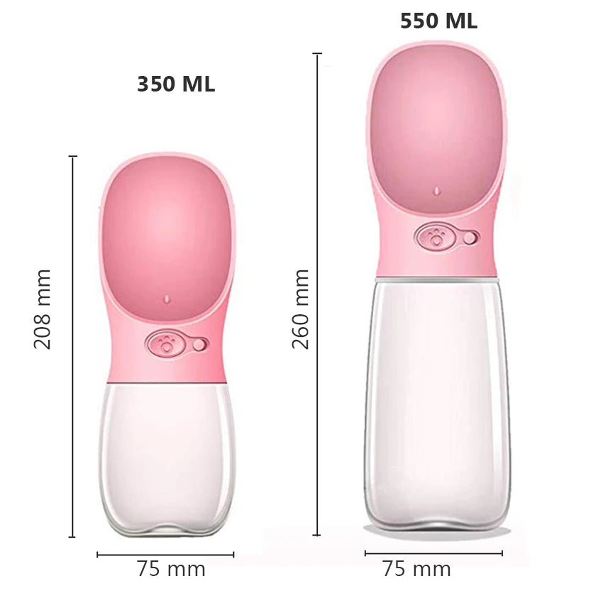 Garrafa de Água Portátil para Cães e Gatos – Bebedouro de Viagem para Pets | Dispensador de Água para Filhotes e Passeios