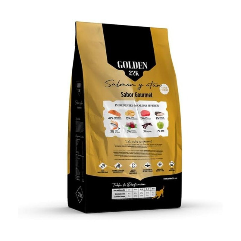 Ração para Cães Adultos Golden 22 kg com Salmão e Atum Sem Cereais | Alta Digestibilidade | Super Premium | Rica em Ômega 3 e 6