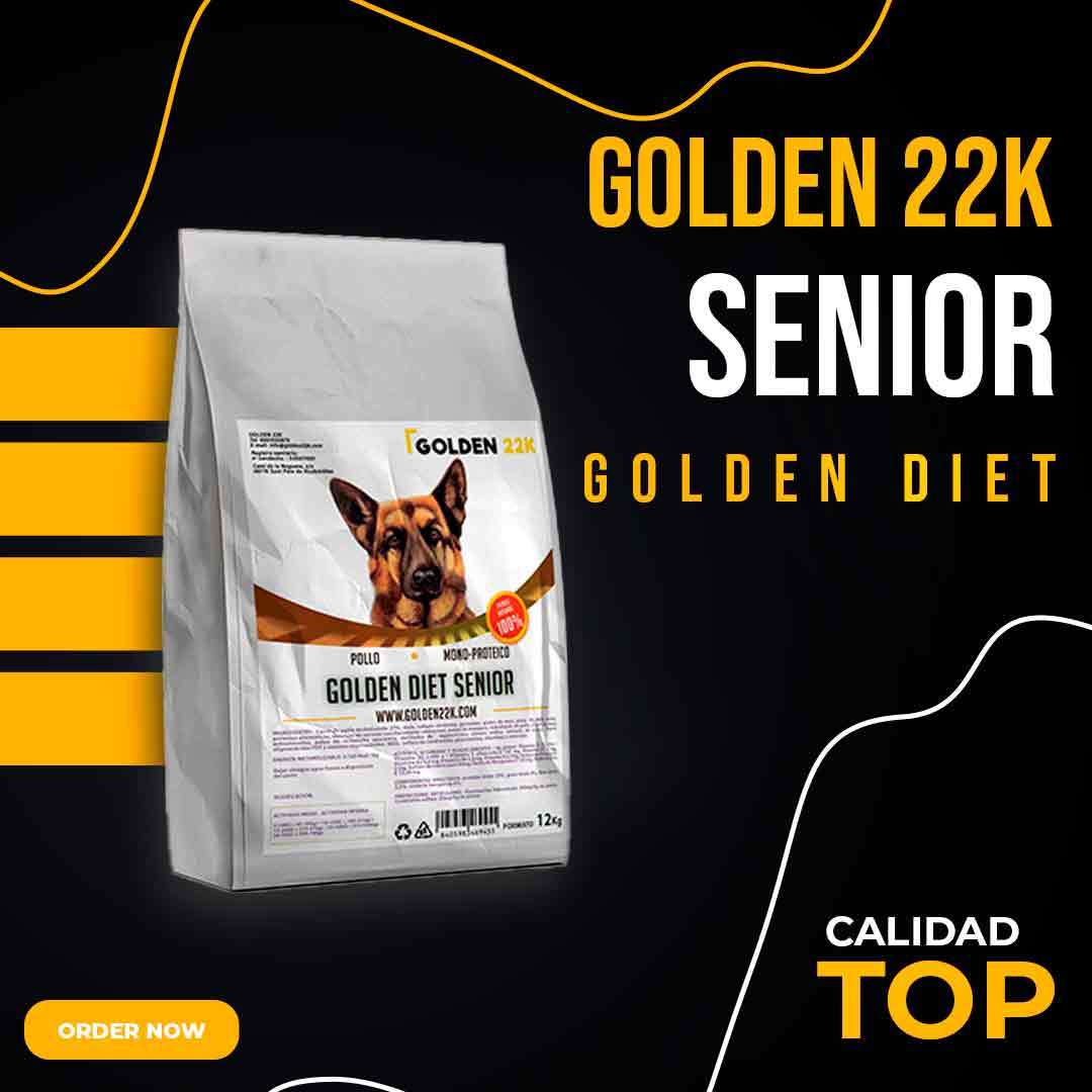Golden 22K Golden Diet Senior – Ração Super Premium para Cães Idosos +7 Anos | Frango Monoproteico | Alta Digestibilidade