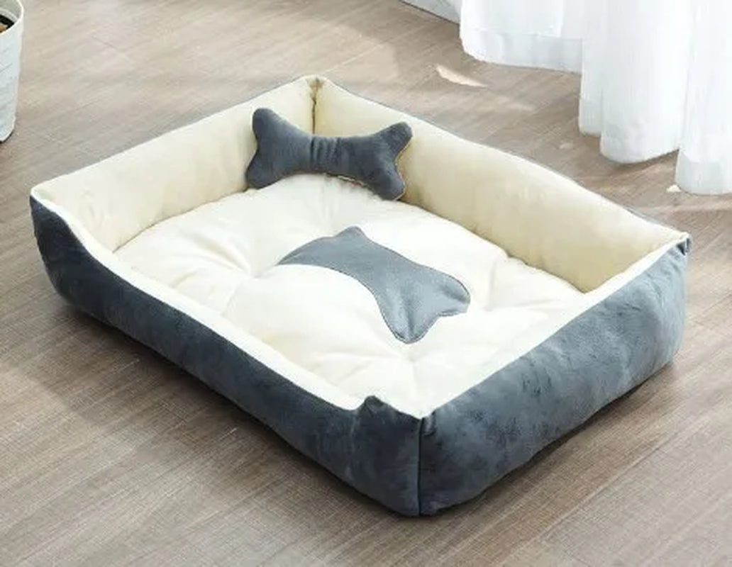 Cama Sofá Pet Grande com Cobertor Removível – Quentinha, Lavável e Calmante para Cães e Gatos 🐶🐱