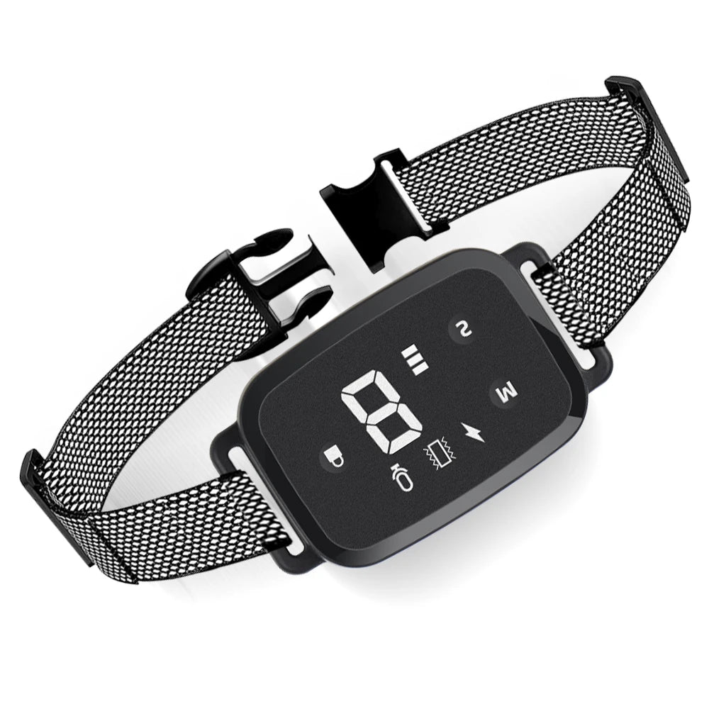 Coleira Antilatido Automática Inteligente – Display Digital HD, À Prova d’Água IP67, Recarregável – 3 Modos de Treino para Cães