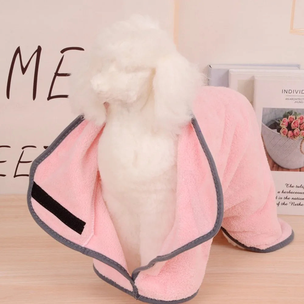 Toalha Roupão Absorvente para Pets – Secagem Rápida para Cães e Gatos