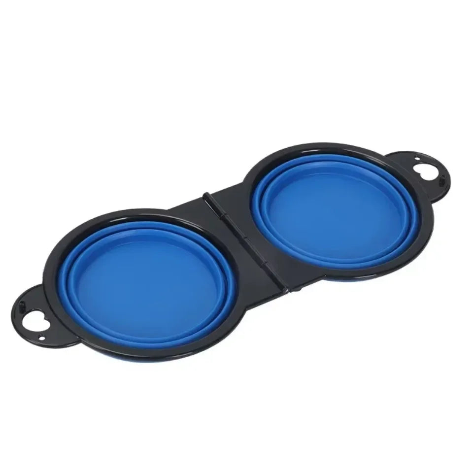 Tigela 2 em 1 Dobrável para Pets – Comedouro e Bebedouro Portátil