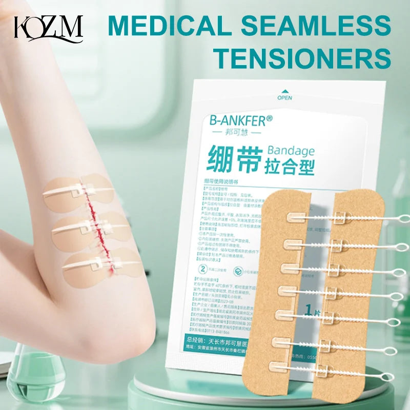 Zipper Wound Closure Patch – Curativo Hemostático Portátil, Cicatrização Rápida Sem Pontos, Fechamento de Feridas Outdoor & Emergências 🚑✨