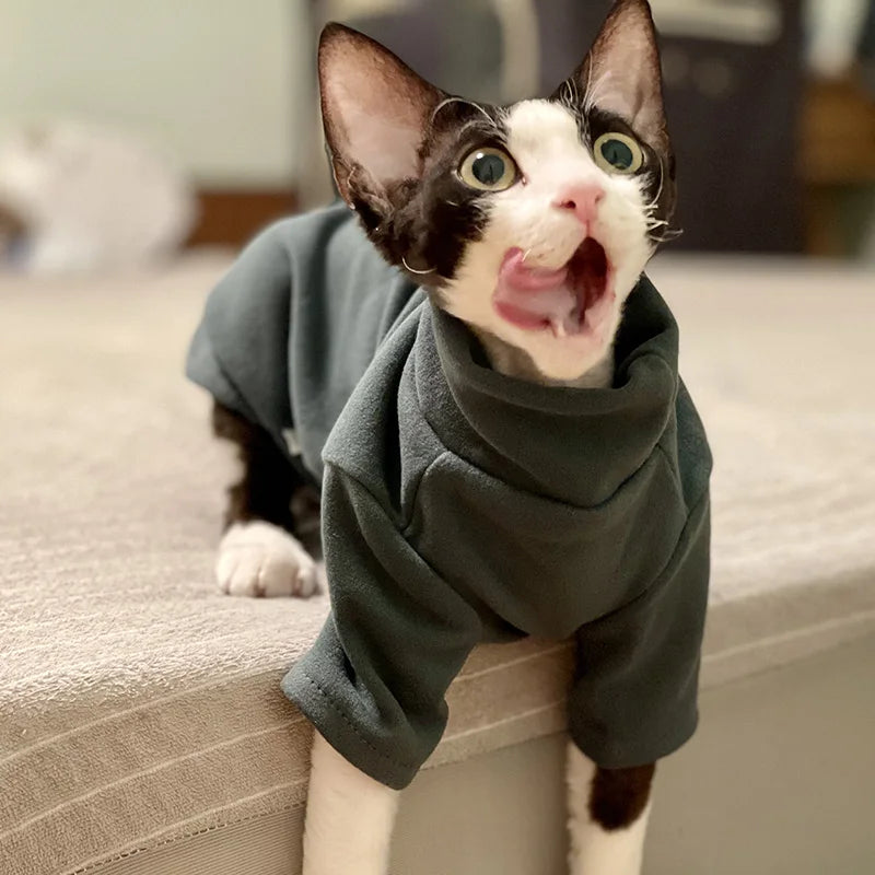 Roupa de Algodão para Gatos e Cães Pequenos – Inverno Outono, Confortável e Quentinha
