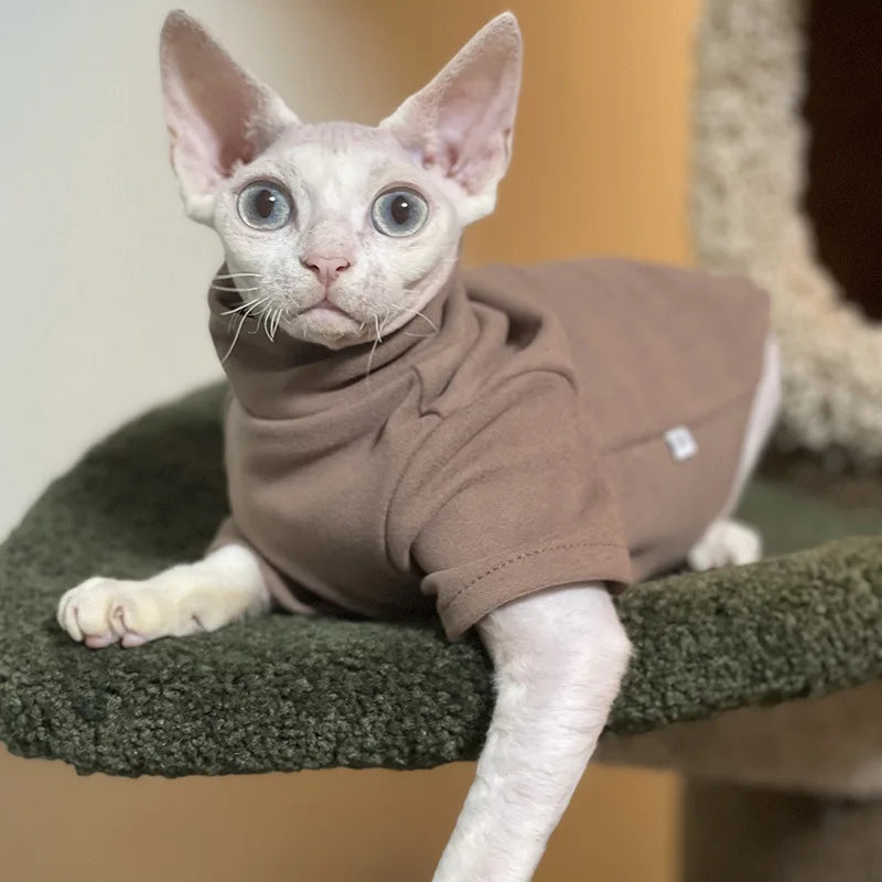 Roupa de Algodão para Gatos e Cães Pequenos – Inverno Outono, Confortável e Quentinha