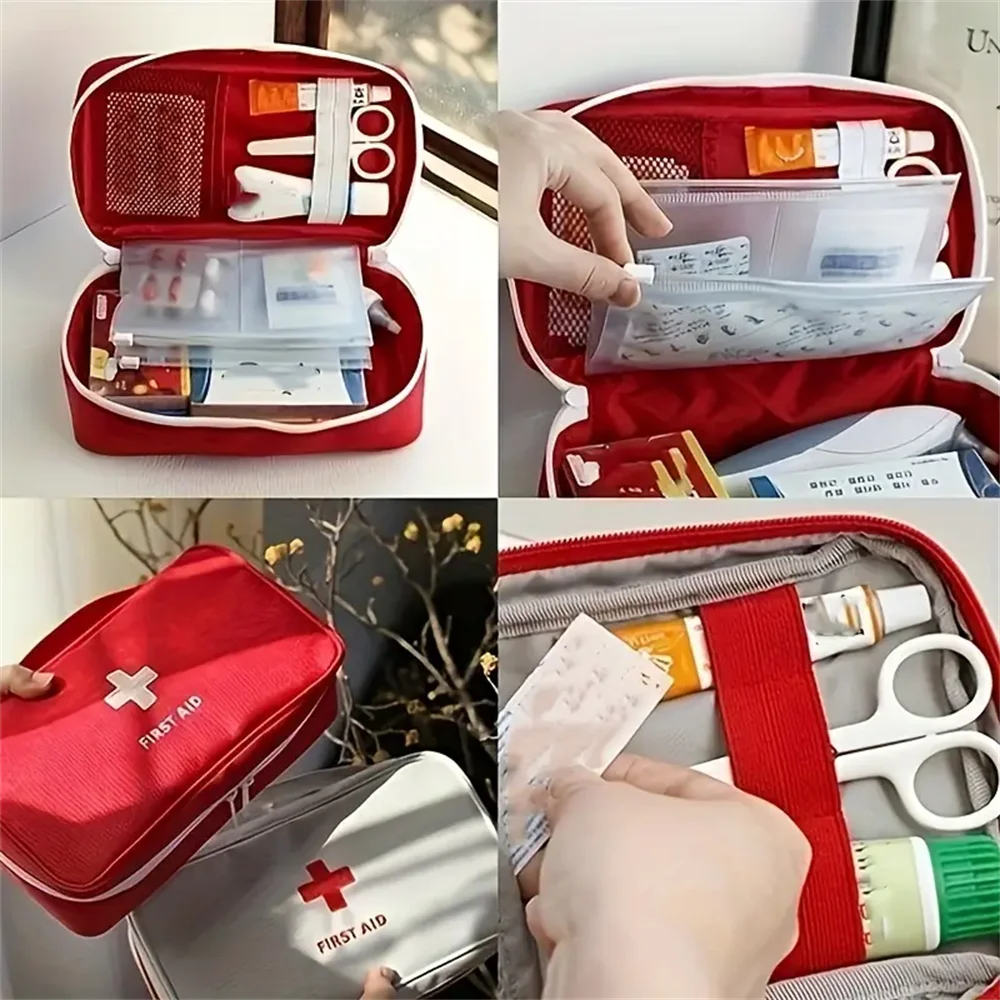 First Aid Survival Kit Bag 🚑 – Bolsa de Emergência Compacta e Durável para Primeiros Socorros, Resgate e Armazenamento de Medicamentos