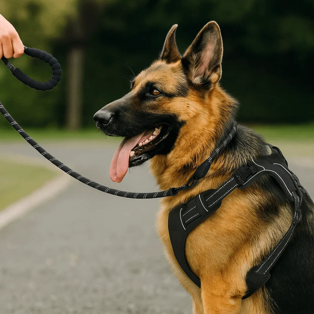 Peitoral Ajustável Refletivo para Cães – Arnês Confortável com Acolchoamento Macio | Seguro, Resistente e Ideal para Passeios