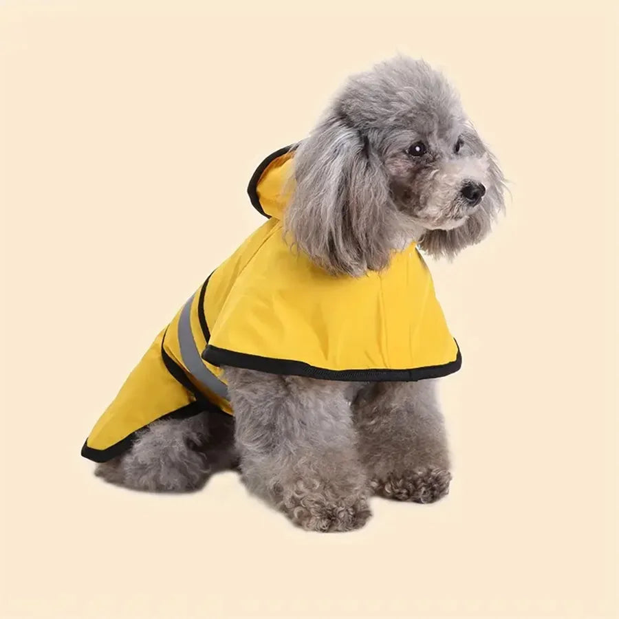 Mantenha Seu Pet Seco e Confortável – Capa de Chuva Ajustável, Impermeável e Corta-Vento para Cães!