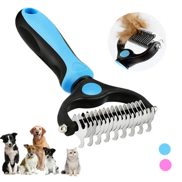Escova Removedora de Pelos para Cães e Gatos – Pente Desembaraçador Autolimpante para Banho e Grooming Pet