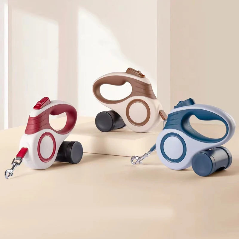 Guia Retrátil Automática para Cães e Gatos – Corda Extensível para Passeios, Viagens e Caminhadas