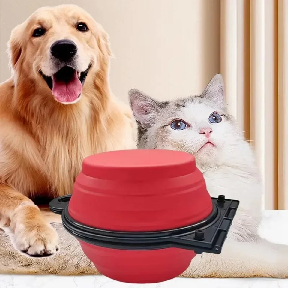 Tigela 2 em 1 Dobrável para Pets – Comedouro e Bebedouro Portátil
