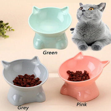 Tigela Alta Anti-Tombamento para Pets – Gatos e Cães