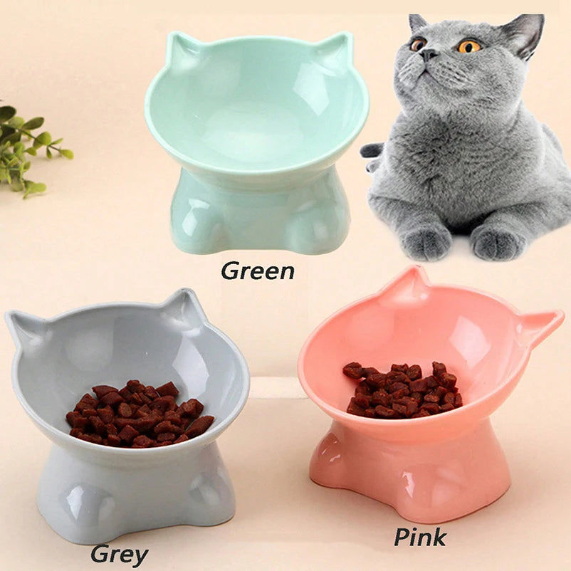 Tigela Alta Anti-Tombamento para Pets – Gatos e Cães