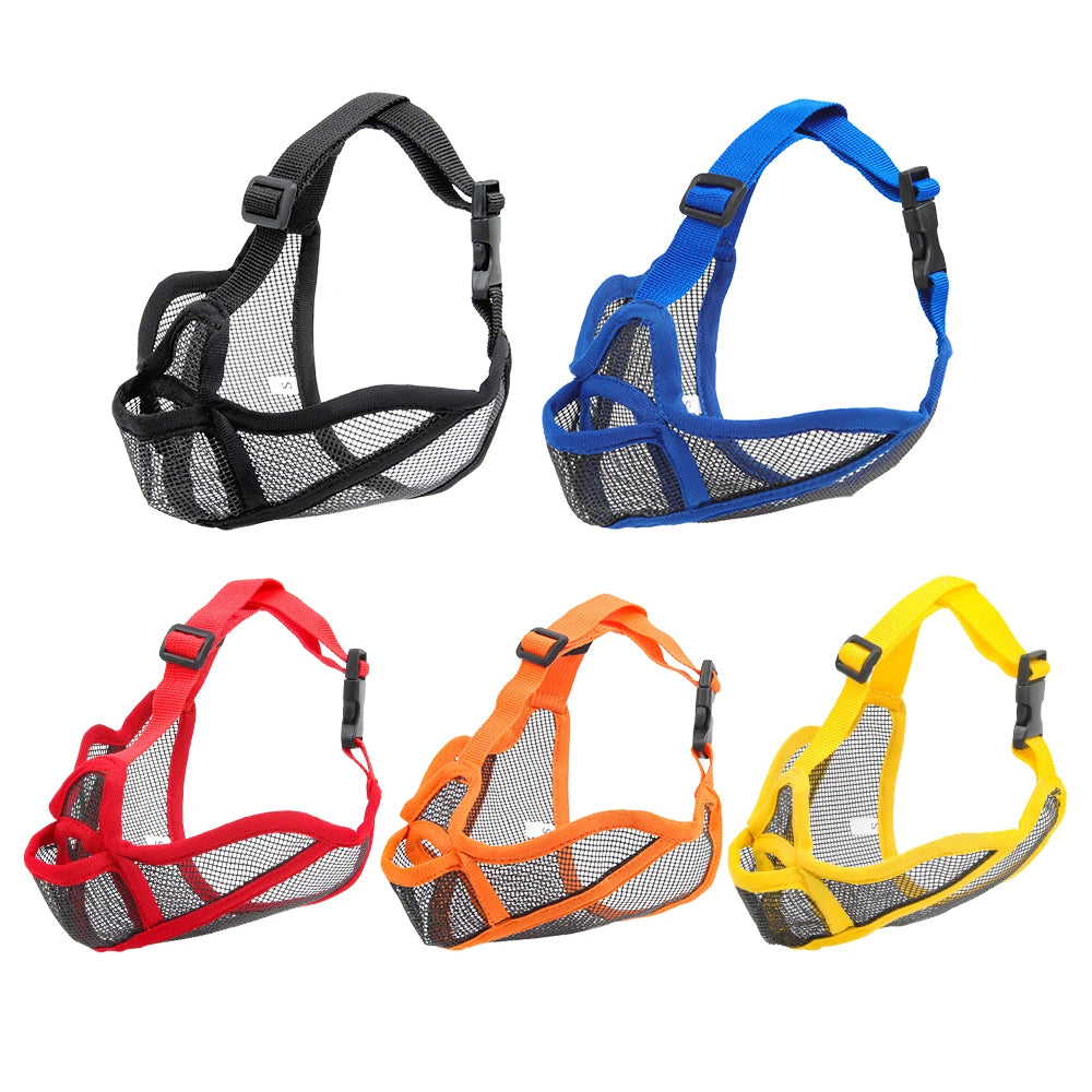 Focinheira Respirável para Cães de Focinho Curto – Anti-Latido e Anti-Ingestão Acidental